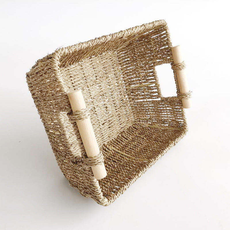 Storage Basket Wood Handwoven | High & Bury