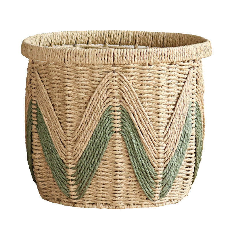Storage Basket Woven Natural Fiber Handcrafted | High & Bury