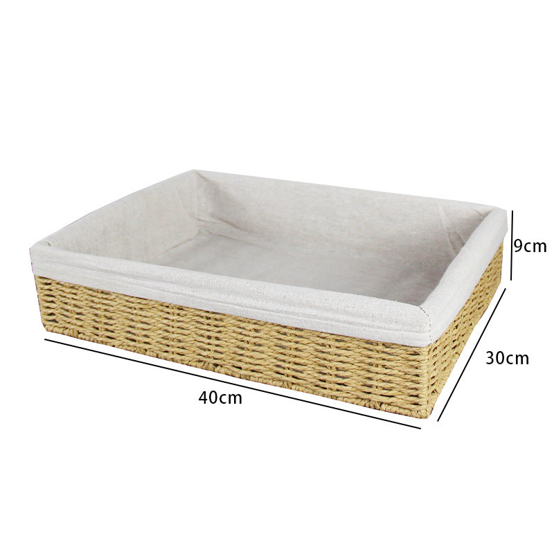 Storage Basket Woven Natural Fiber Soft Textile | High & Bury