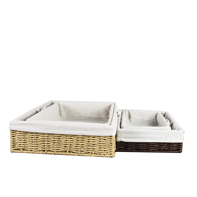 Storage Basket Woven Natural Fiber Soft Textile | High & Bury