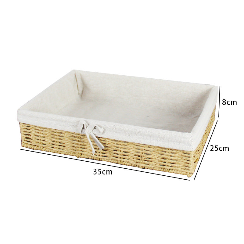 Storage Basket Woven Natural Fiber Soft Textile | High & Bury