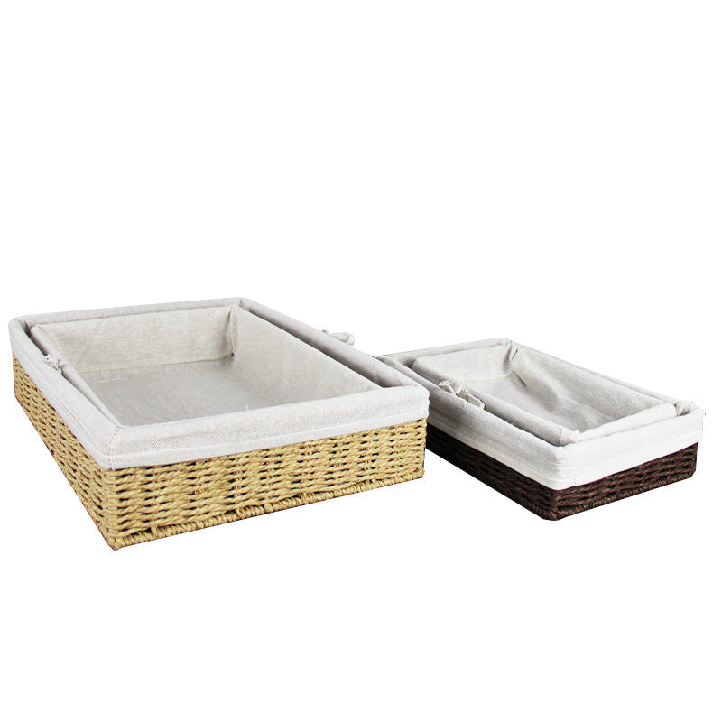 Storage Basket Woven Natural Fiber Soft Textile | High & Bury