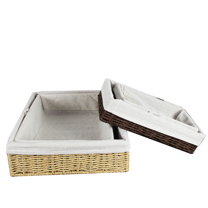 Storage Basket Woven Natural Fiber Soft Textile | High & Bury