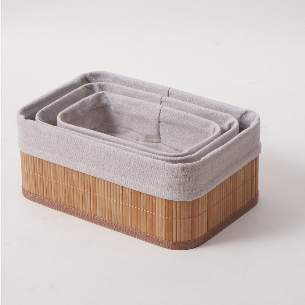 Storage Baskets with Decorative Fabric Insert | High & Bury