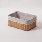 Storage Baskets with Decorative Fabric Insert | High & Bury