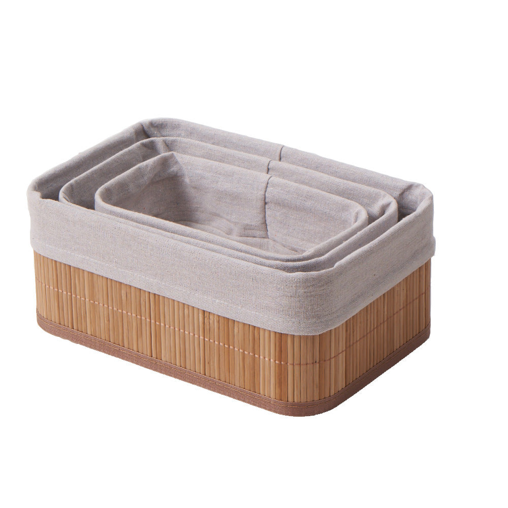 Storage Baskets with Decorative Fabric Insert | High & Bury