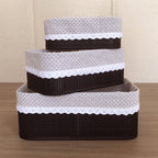 Storage Baskets with Decorative Fabric Insert | High & Bury