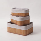 Storage Baskets with Decorative Fabric Insert | High & Bury