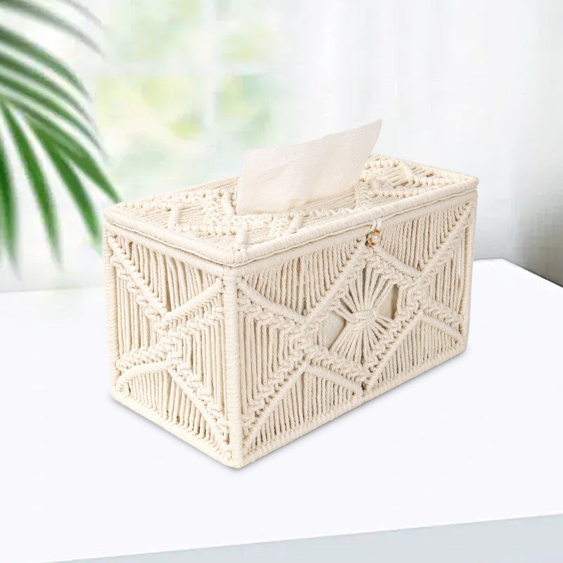 Storage Box Cotton Macrame | High & Bury