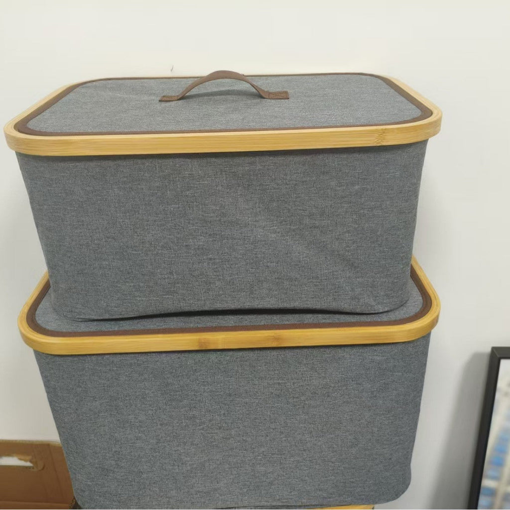 Storage Boxes with Elegant Bamboo Accents | High & Bury