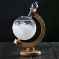 Storm Glass Forecast Bottle, Crystal Desktop Barometer with Wooden Base