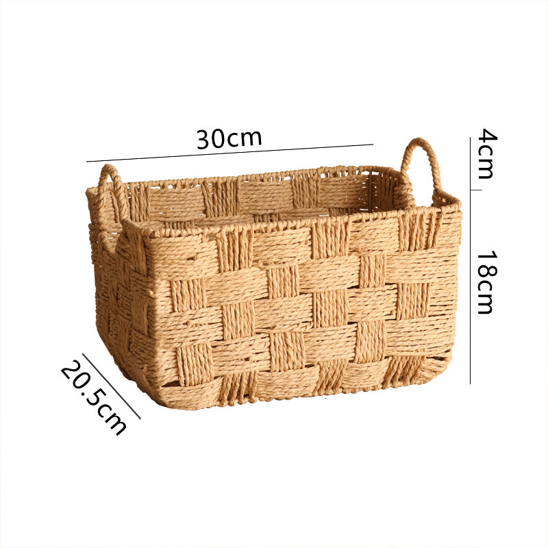 Structured Storage Basket made of Natural Material | High & Bury