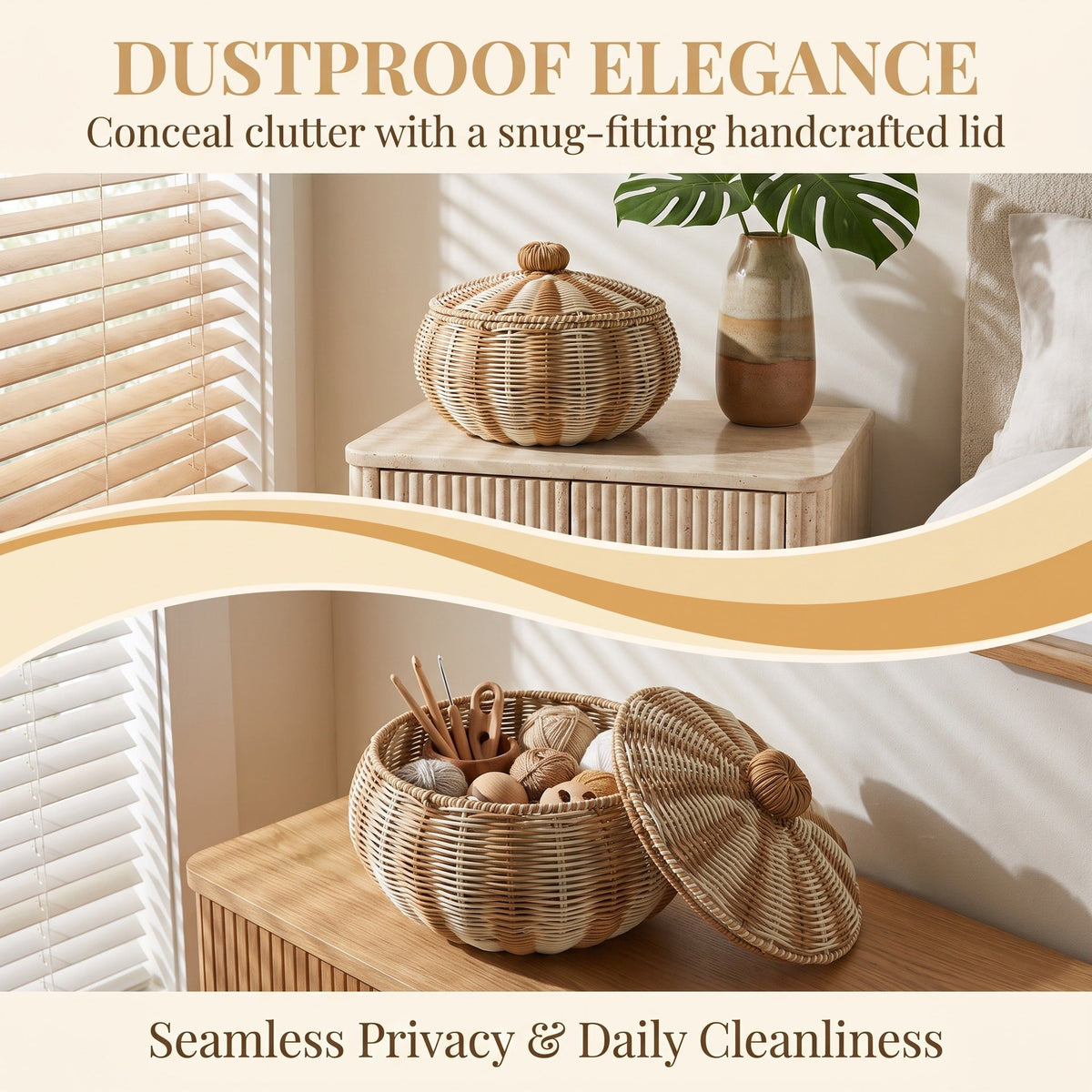 Stylish Basket with Lid | High & Bury