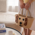 Stylish Carrying Basket with Colorful Handles | High & Bury
