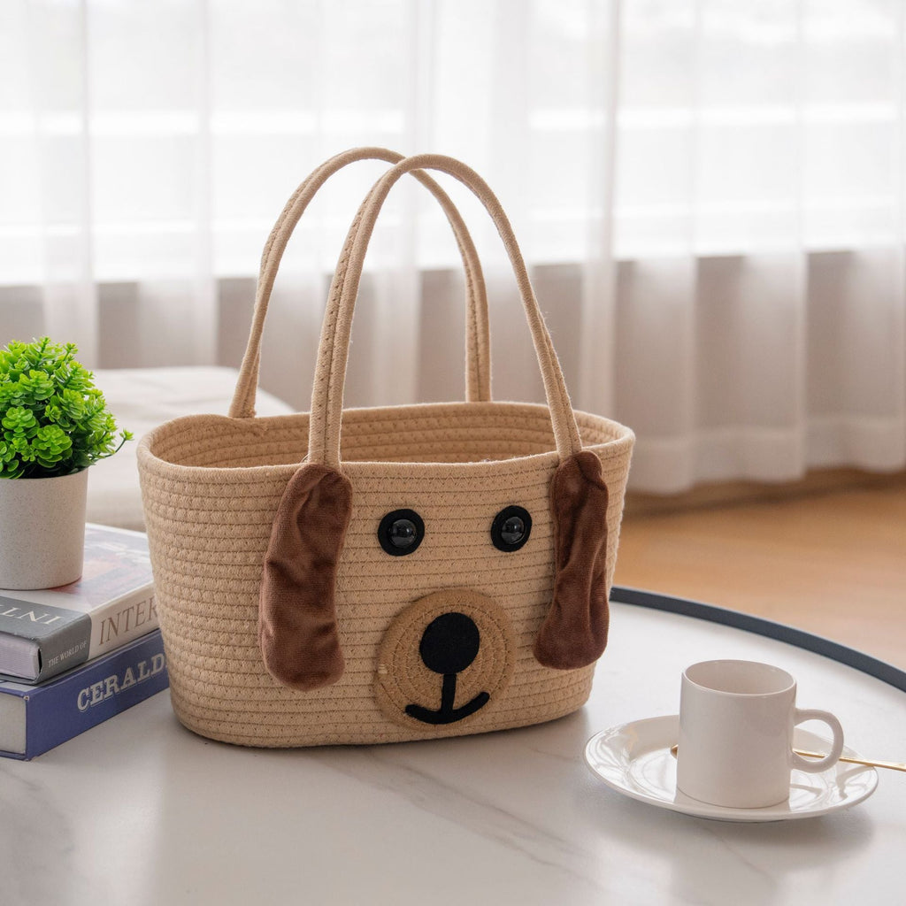 Stylish Carrying Basket with Colorful Handles | High & Bury