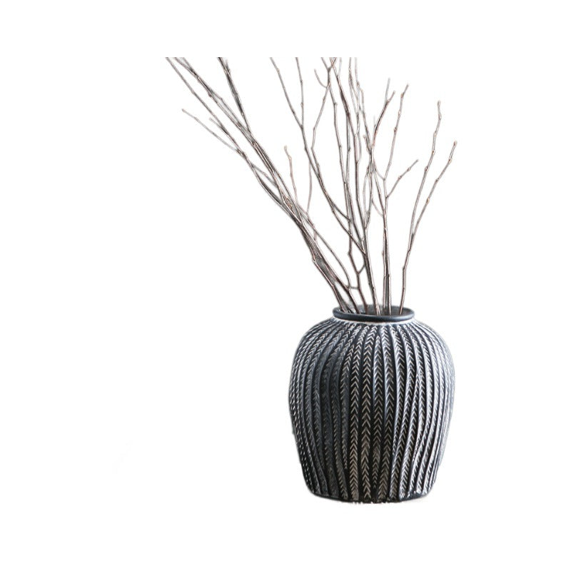 Stylish Ceramic Vase Black | High & Bury