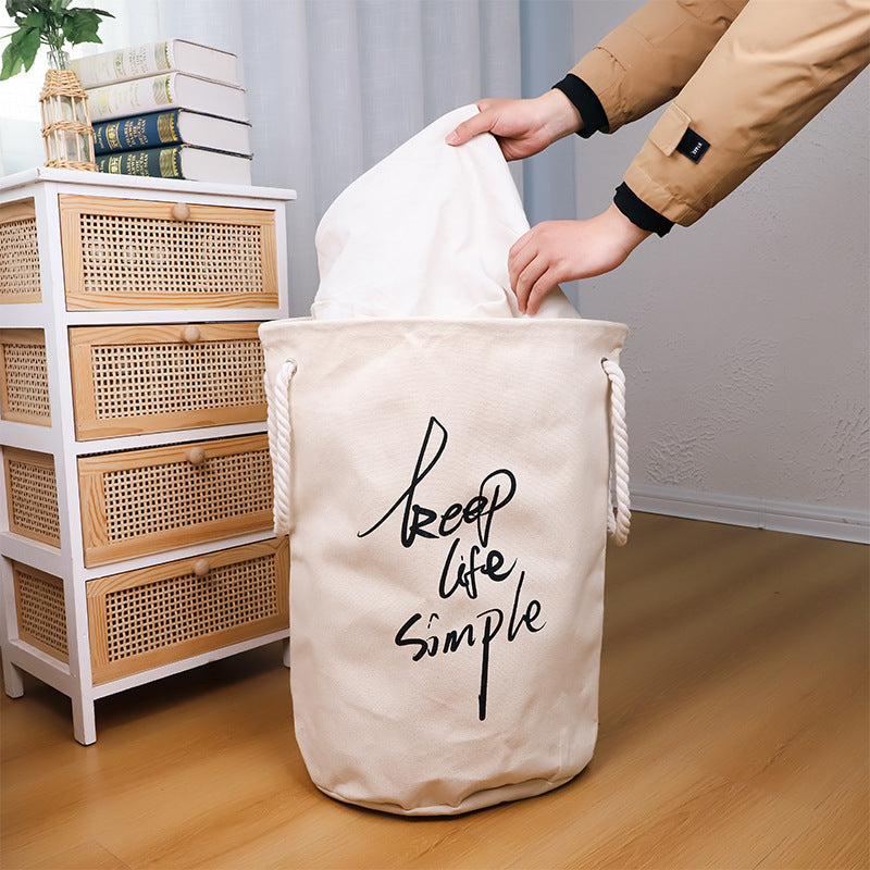 Stylish Decorative Storage Basket Soft Textile Foldable | High & Bury