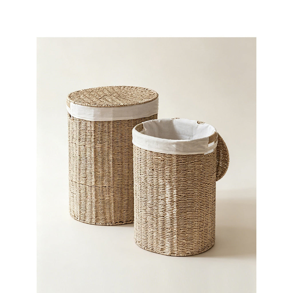Stylish Laundry Basket made of Natural Material | High & Bury