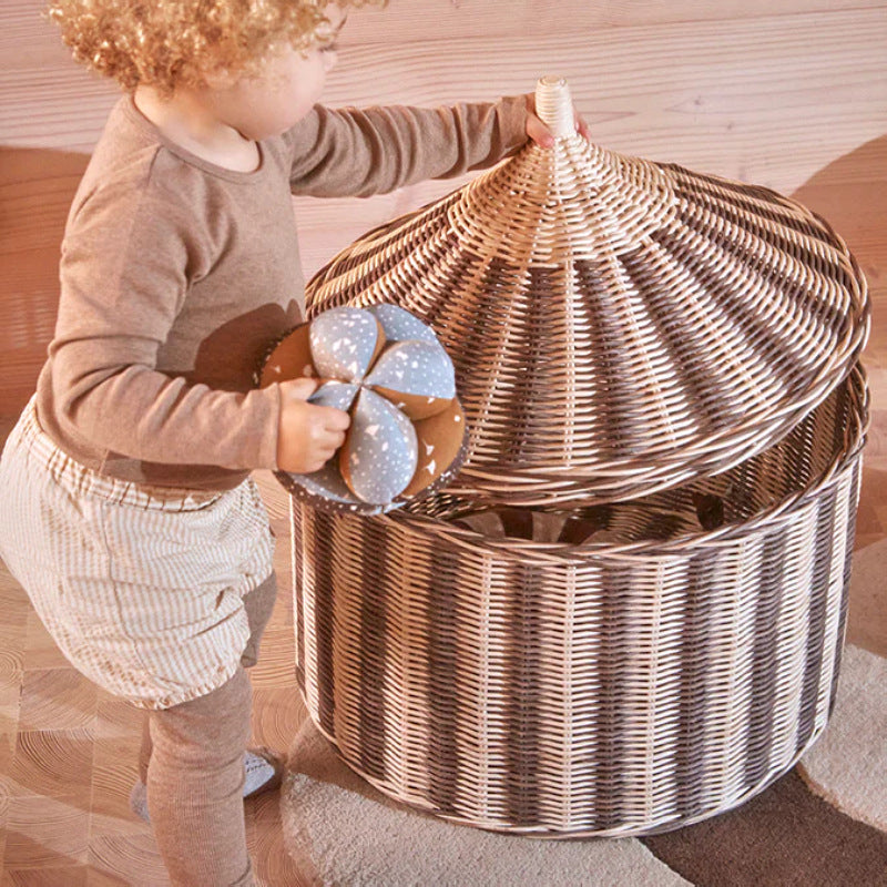 Stylish Laundry Basket Soft Textile Handwoven | High & Bury
