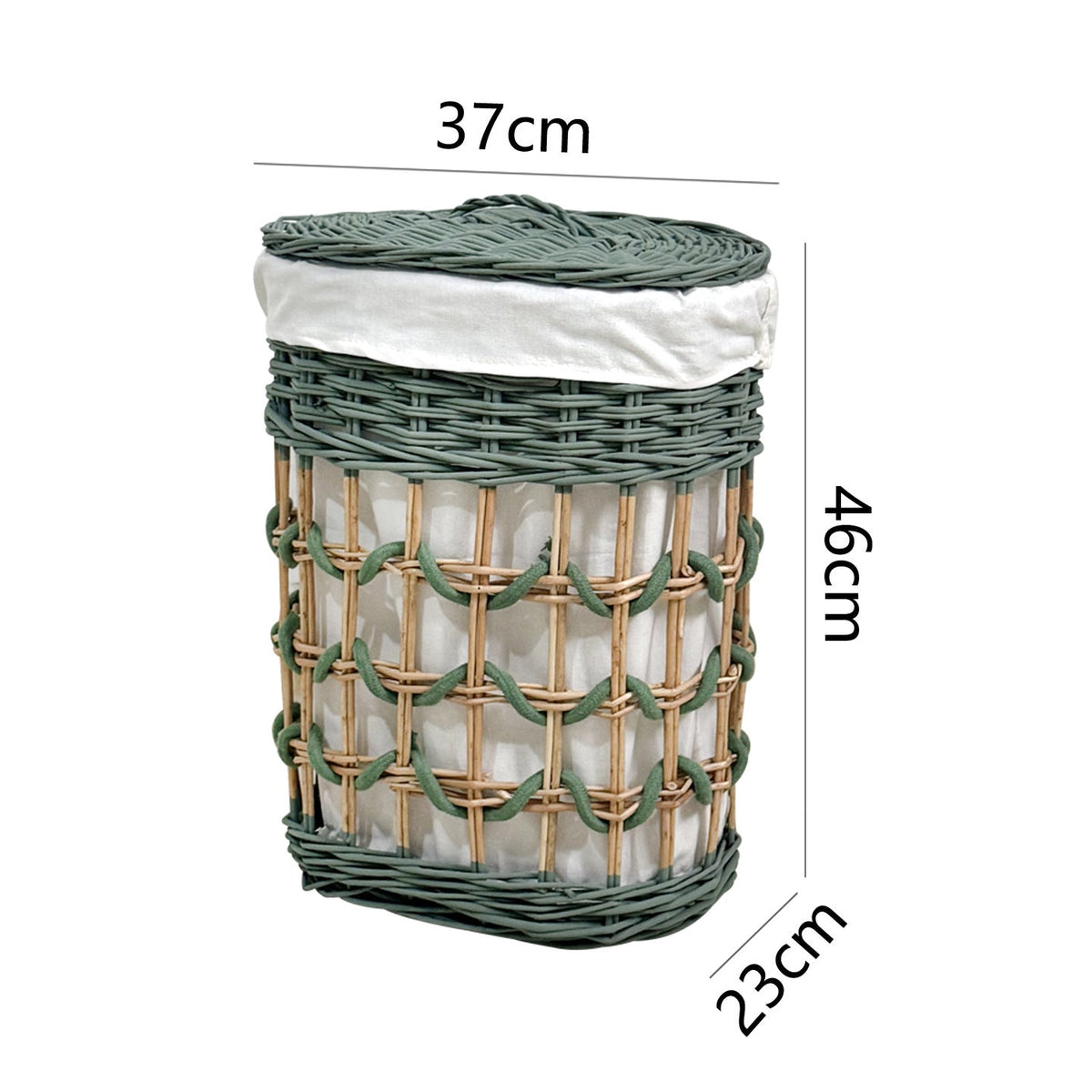 Stylish Laundry Basket with Removable Inner Lining | High & Bury