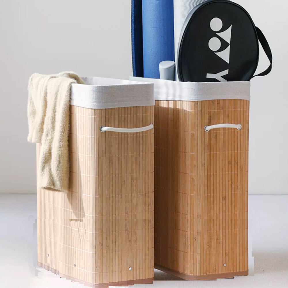Stylish Laundry Container with Practical Lid and Carrying Handles | High & Bury