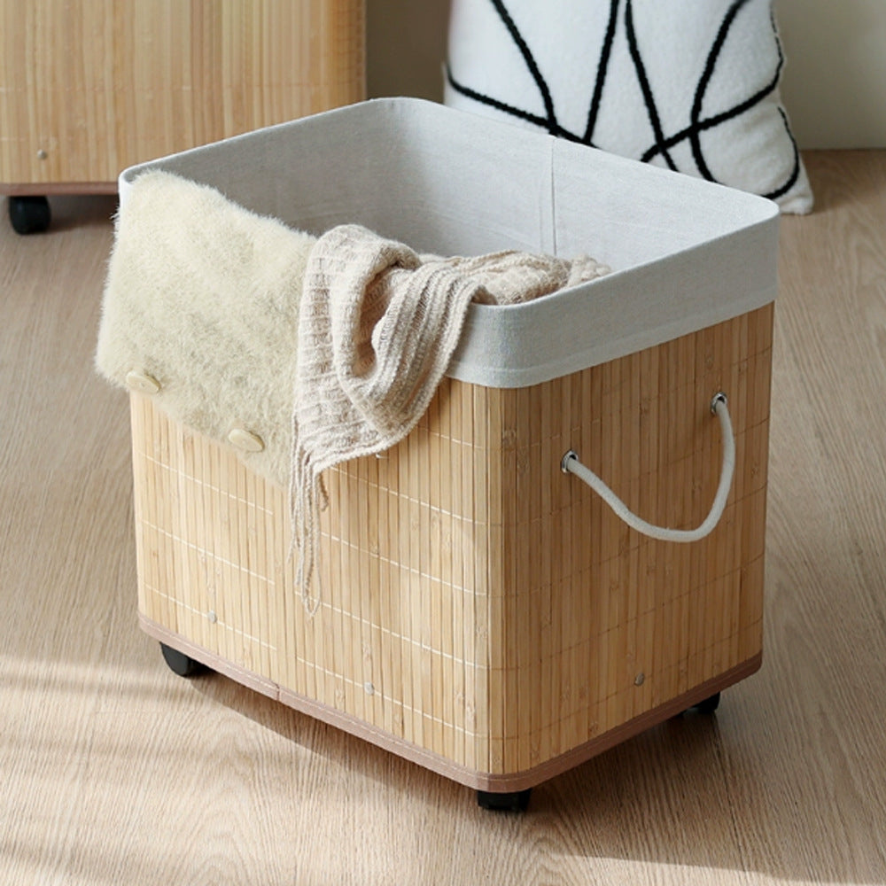 Stylish Laundry Container with Practical Lid and Carrying Handles | High & Bury