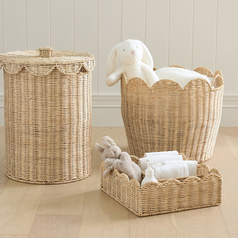 Stylish Organizer Basket with Wavy Edge | High & Bury