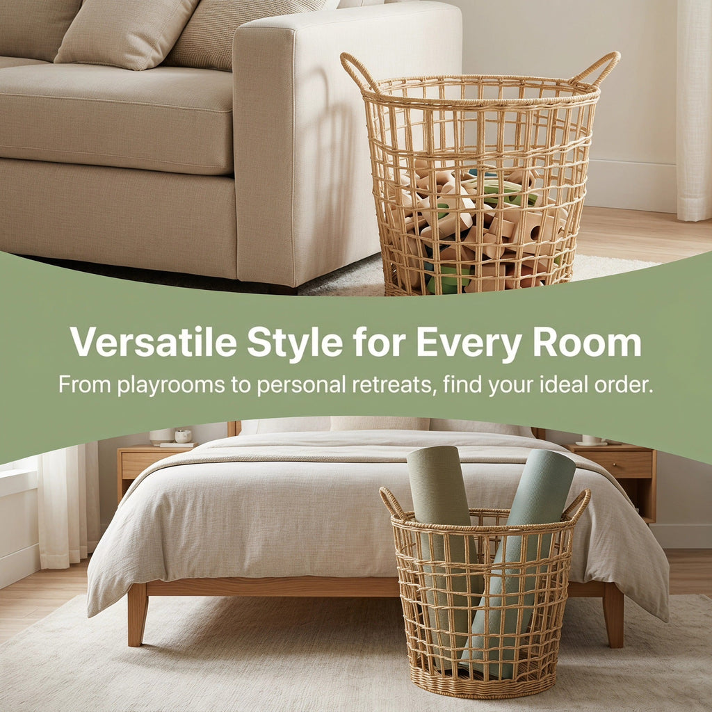 Stylish Storage Basket made of Natural Material | High & Bury
