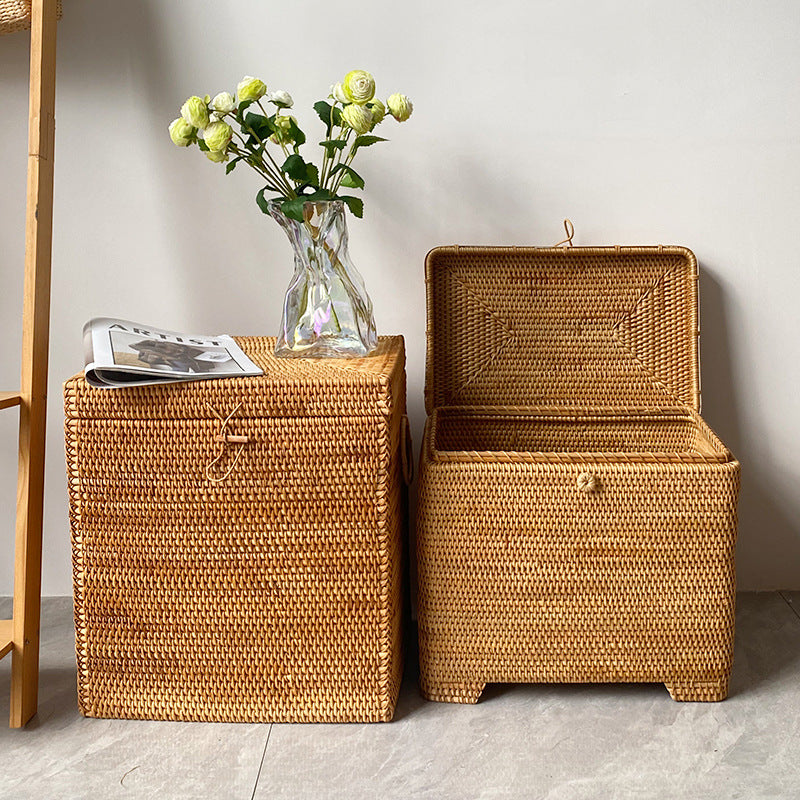 Stylish Storage Basket made of Rattan | High & Bury