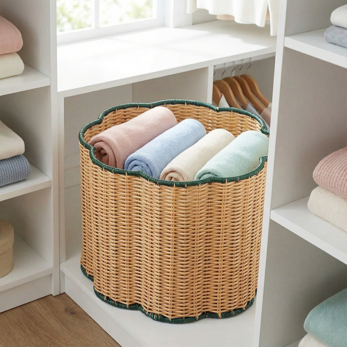 Stylish Storage Basket with Wavy Edge | High & Bury