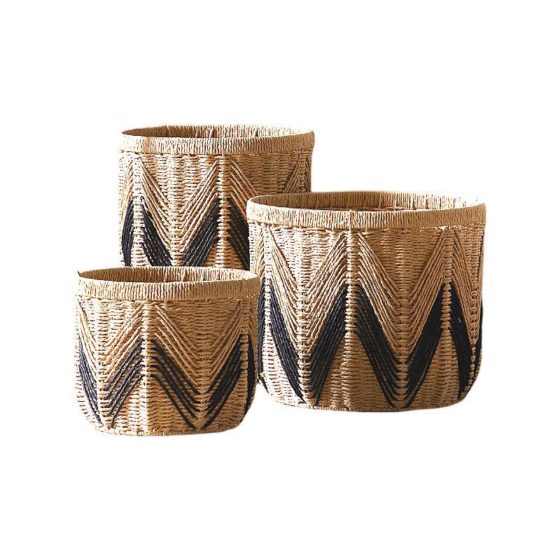 Stylish Storage Basket Woven Natural Fiber Soft Textile | High & Bury