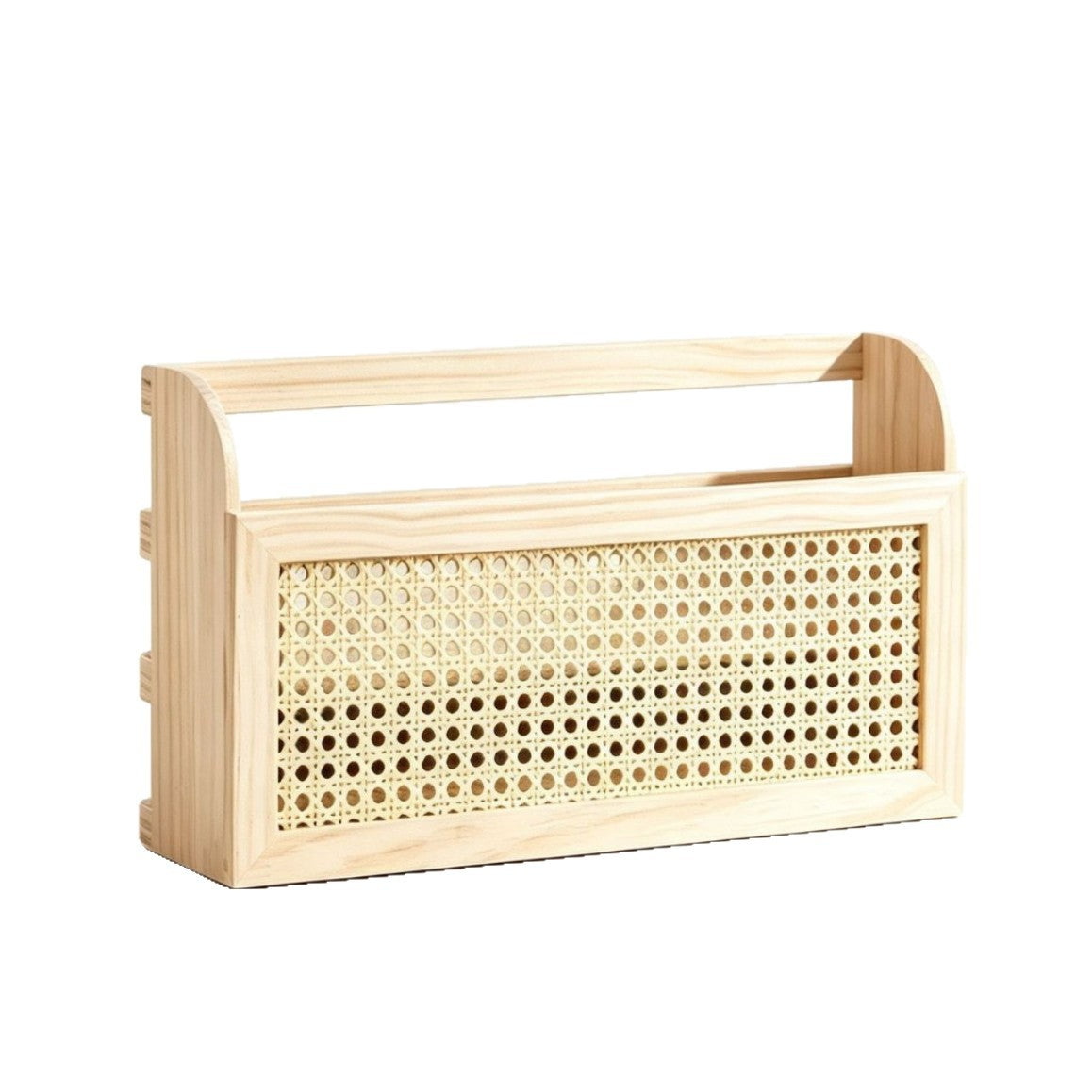 Stylish Storage Box made of Wood and Rattan | High & Bury
