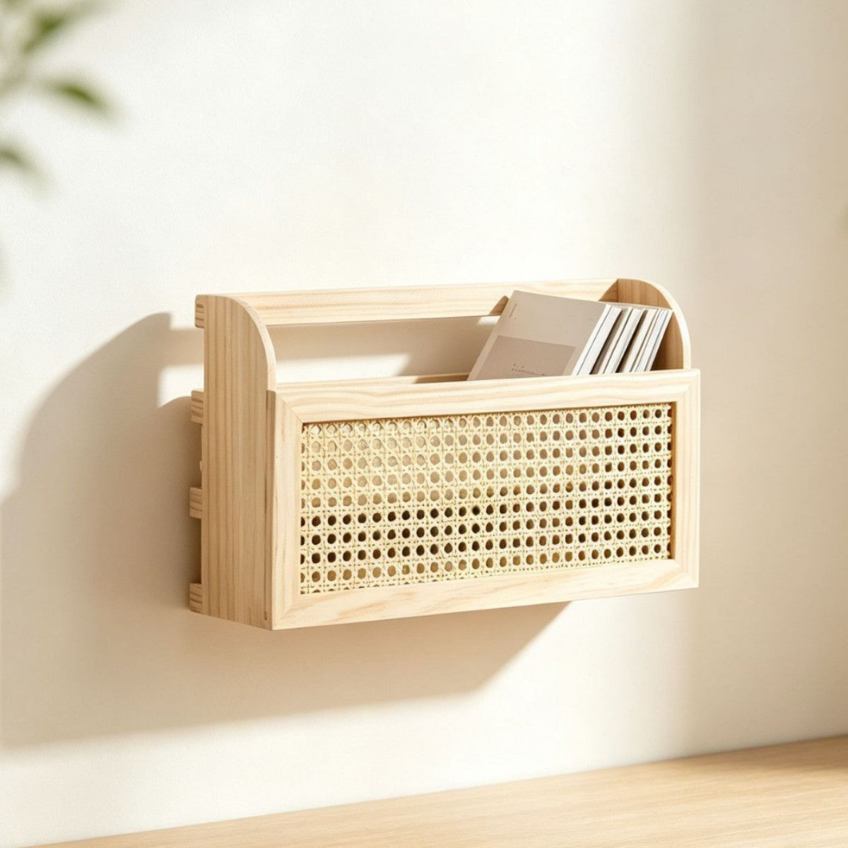 Stylish Storage Box made of Wood and Rattan | High & Bury