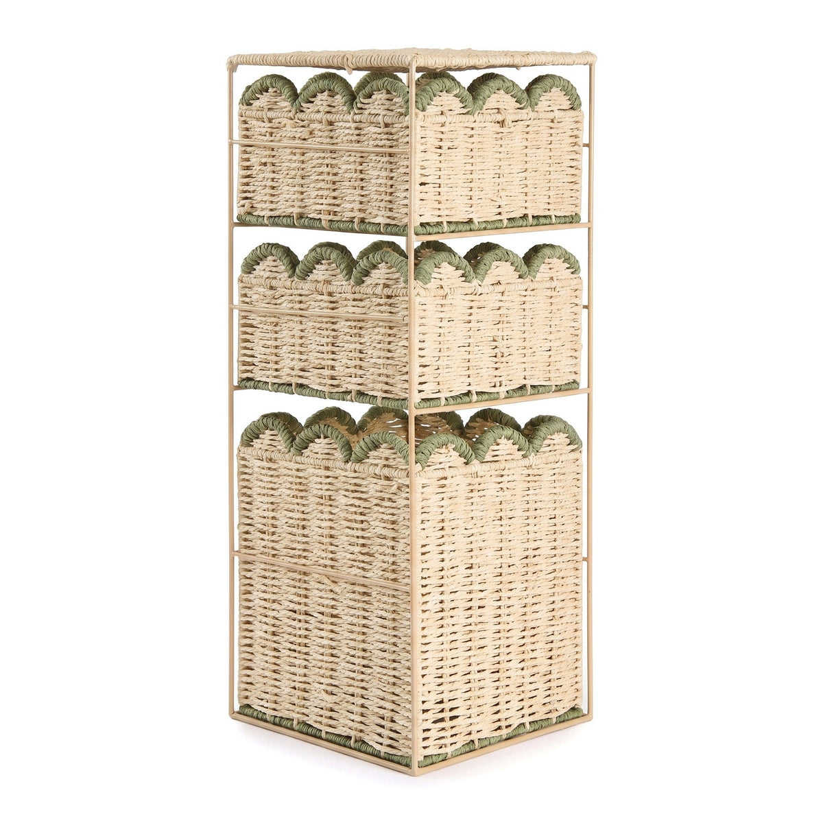 Stylish Storage System with Woven Baskets | High & Bury