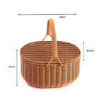 Stylish Woven Storage Basket with Lid | High & Bury