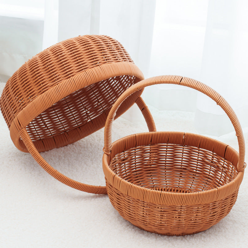 Stylish Woven Storage Basket with Lid | High & Bury