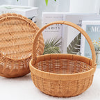 Stylish Woven Storage Basket with Lid | High & Bury