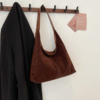 Suede Casual Hobo Bag with Shoulder Strap and Spacious Interior, view 2