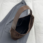 Suede Casual Hobo Bag with Shoulder Strap and Spacious Interior, view 4