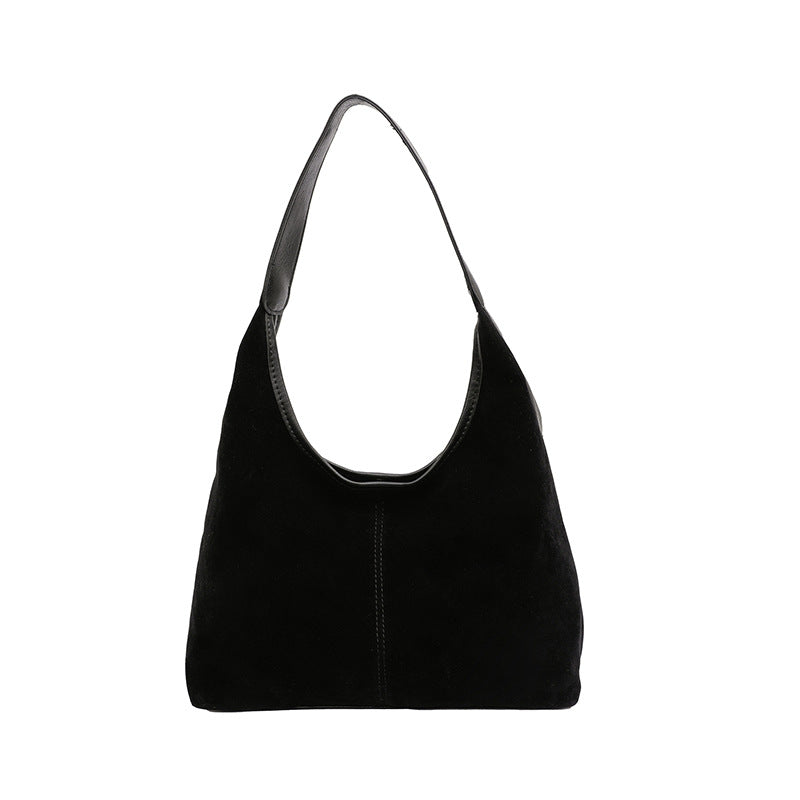 Suede Casual Hobo Bag with Shoulder Strap and Spacious Interior, view 5