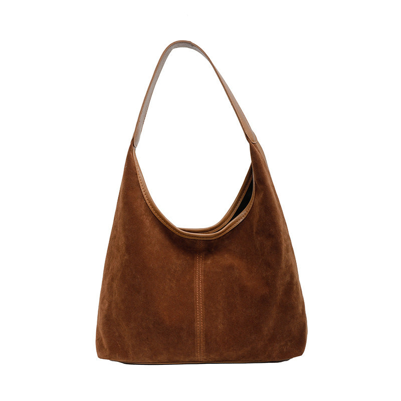 Suede Casual Hobo Bag with Shoulder Strap and Spacious Interior, view 8