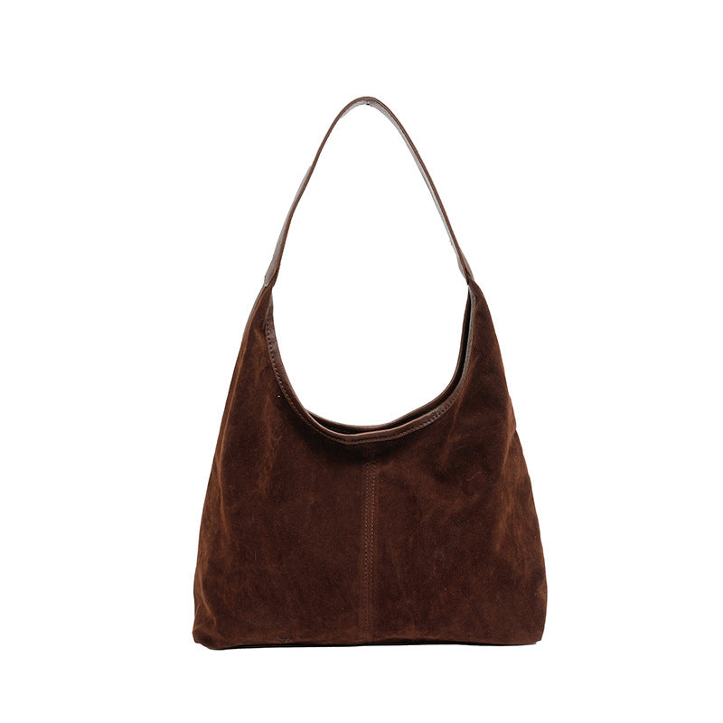 Suede Casual Hobo Bag with Shoulder Strap and Spacious Interior, view 9