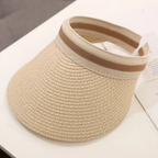 Summer Wide-Brim Straw Sun Visor Hat with Adjustable Fit, view 11