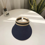 Summer Wide-Brim Straw Sun Visor Hat with Adjustable Fit, view 6