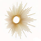 Sunburst Decorative Wall Mirror with Radiating Rays | High & Bury