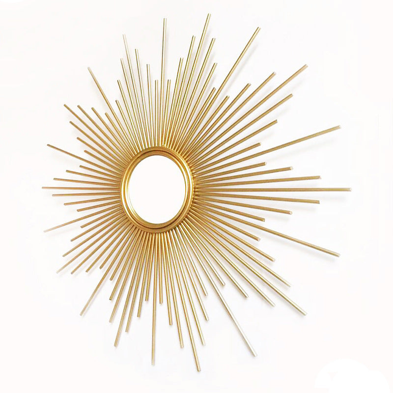 Sunburst Decorative Wall Mirror with Radiating Rays | High & Bury