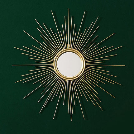 Sunburst Decorative Wall Mirror with Radiating Rays | High & Bury
