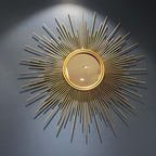 Sunburst Decorative Wall Mirror with Radiating Rays | High & Bury