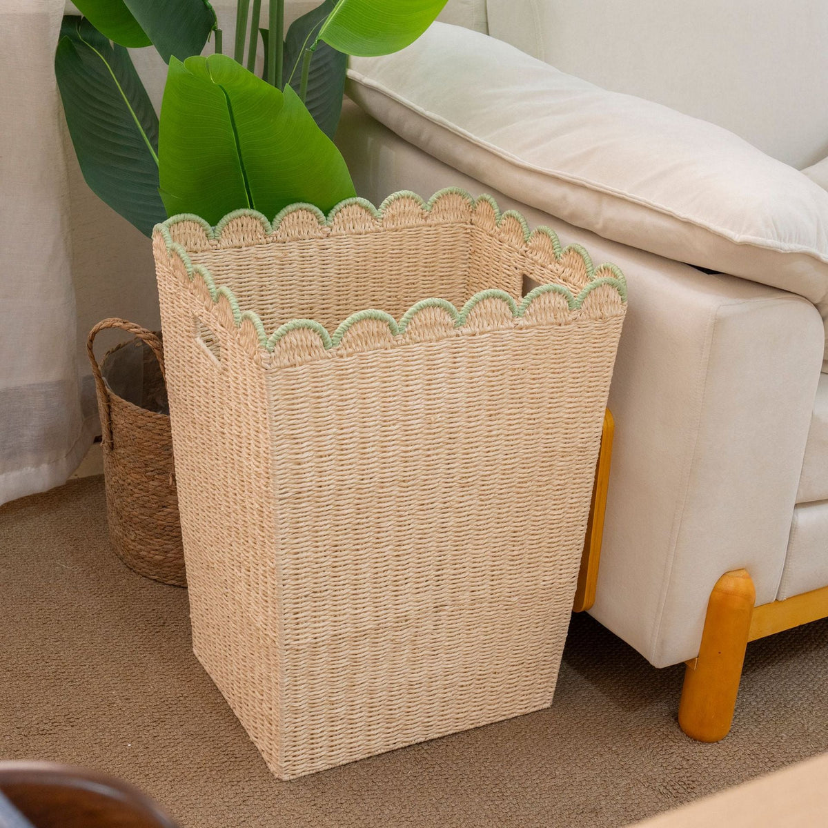 Tall Woven Storage Basket | High & Bury