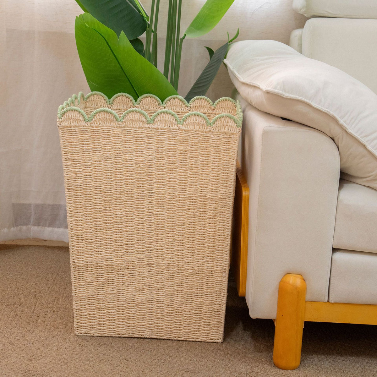 Tall Woven Storage Basket | High & Bury
